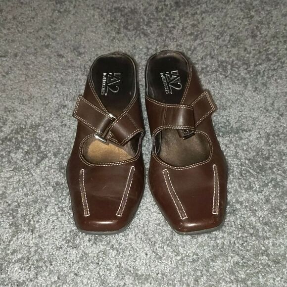 A2 By Aerosoles brown mules Sz 6B - Picture 2 of 6